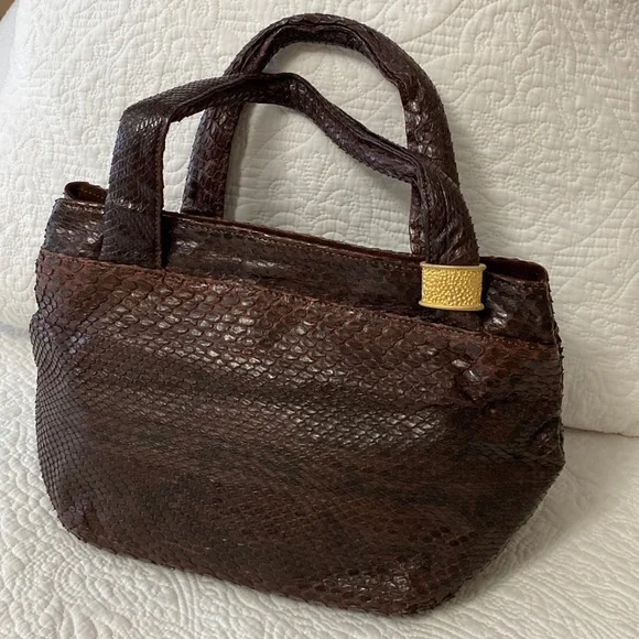 Python Snakeskin Shoulder Bag - Picture 1 of 17